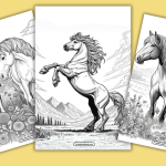 Realistic Horse Coloring Page