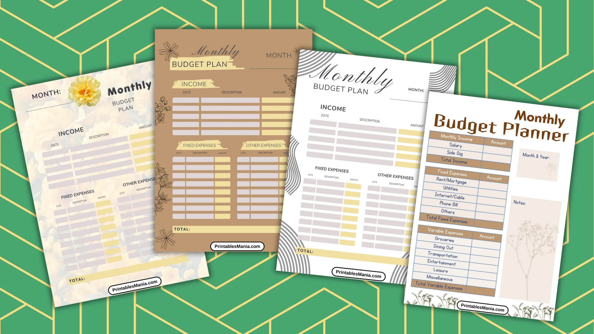 Monthly Budget Planner Printable