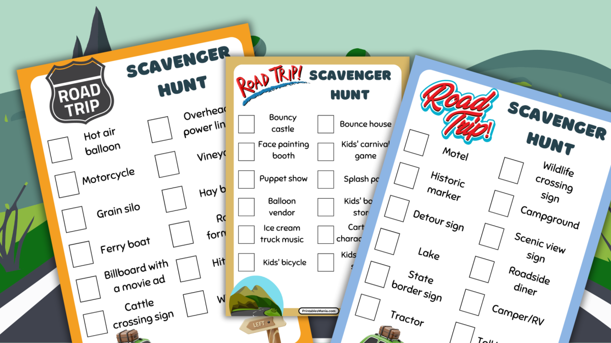 Road Trip Scavenger Hunt Printable - Printables Mania