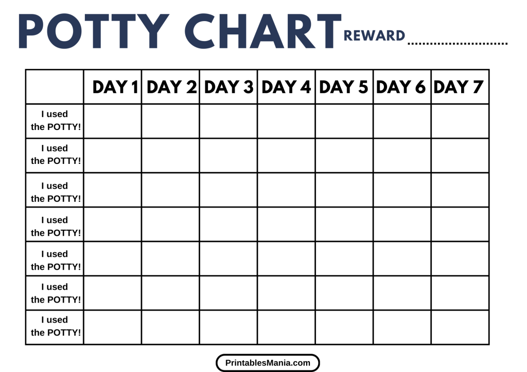 Free Potty Training Chart 