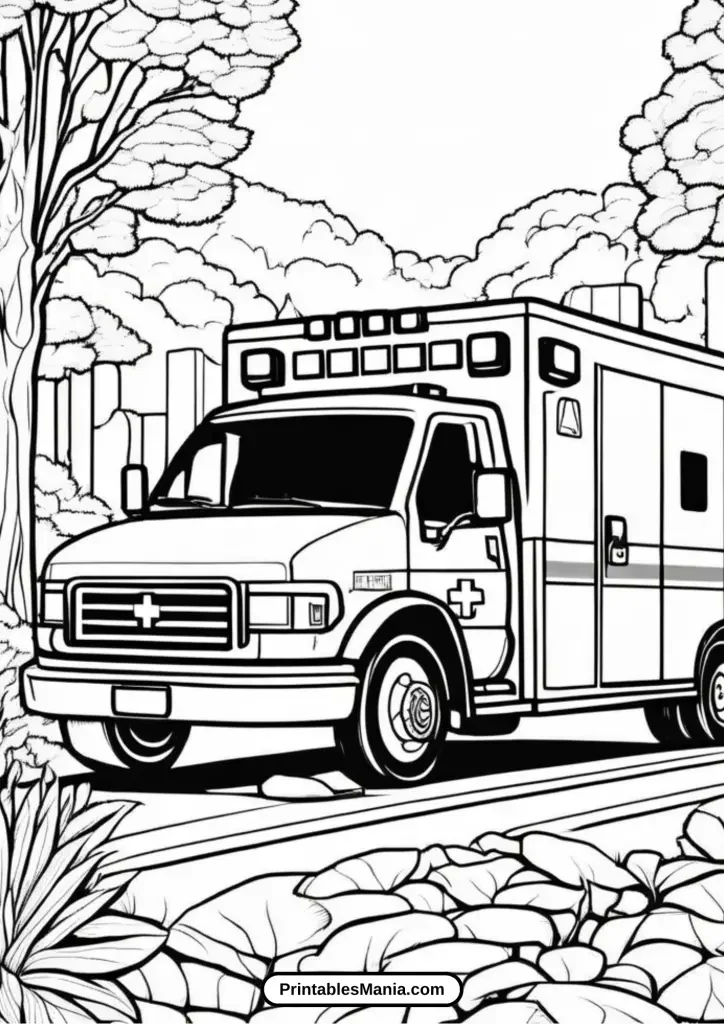 ambulance coloring pages