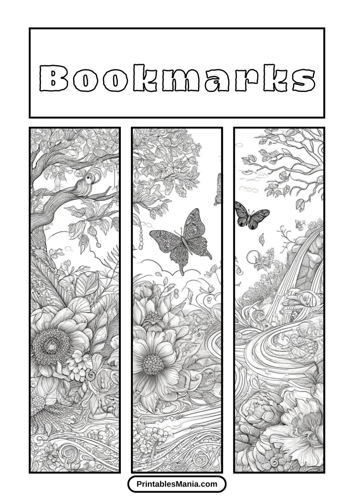 Intricate Bookmarks Coloring Pages To Download