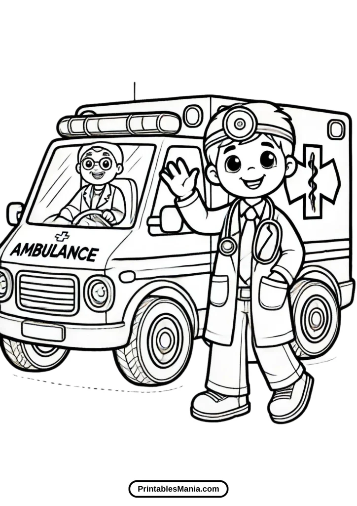 ambulance coloring