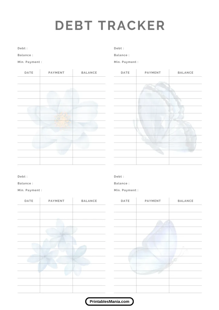 monthly debt payment tracker