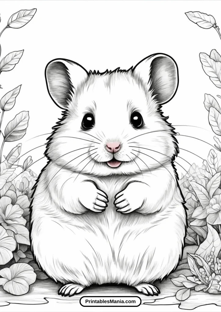 cute coloring pages hamster