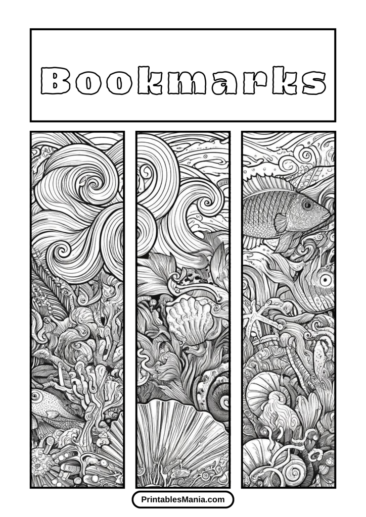 Holiday-themed Bookmarks Coloring Pages To Print