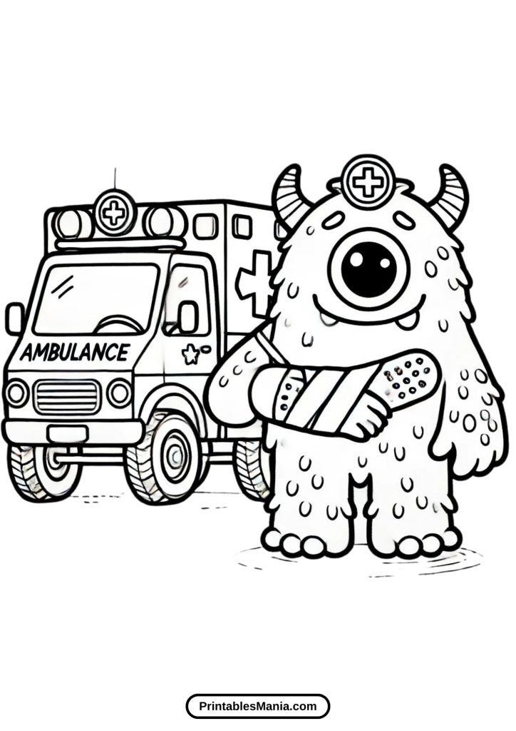 cartoon ambulance