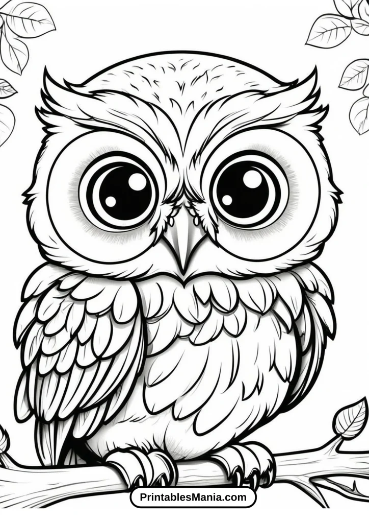 owl coloring pages for kids