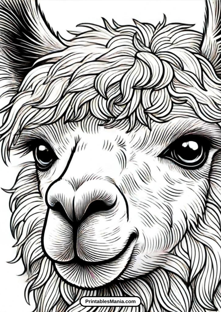 amazing llama coloring pages printable