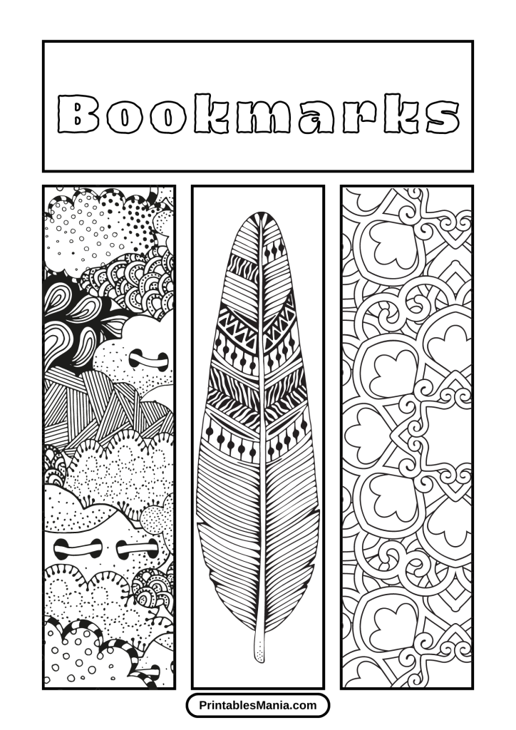 Creative Bookmarks Coloring Pages For All Ages