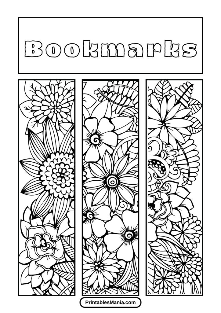 Beautiful Bookmarks Coloring Pages For Adults