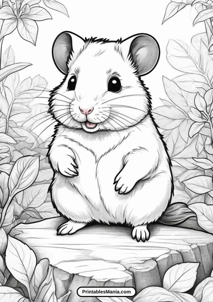 coloring pages hamster pdf