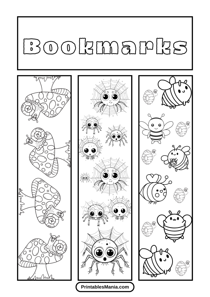 Animal Bookmarks Coloring Pages To Print