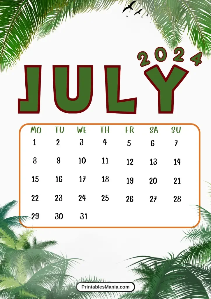 july calendar 2024