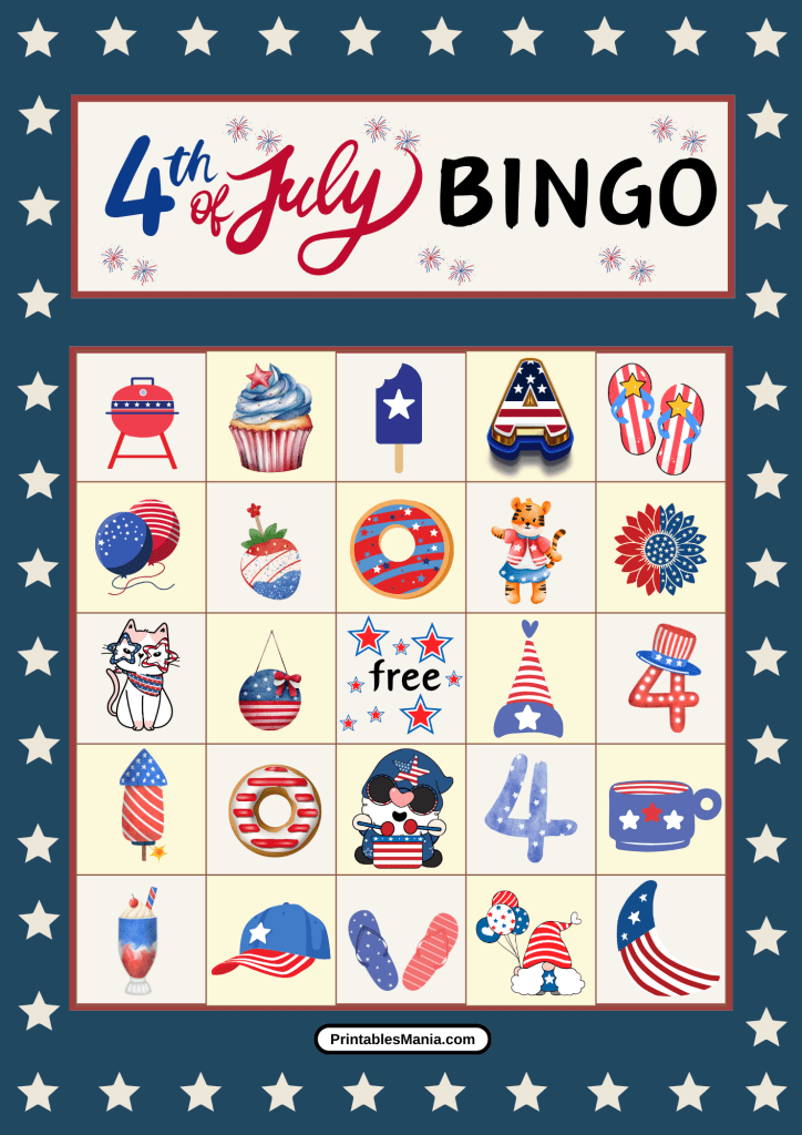 printable 4th of july bingo cards