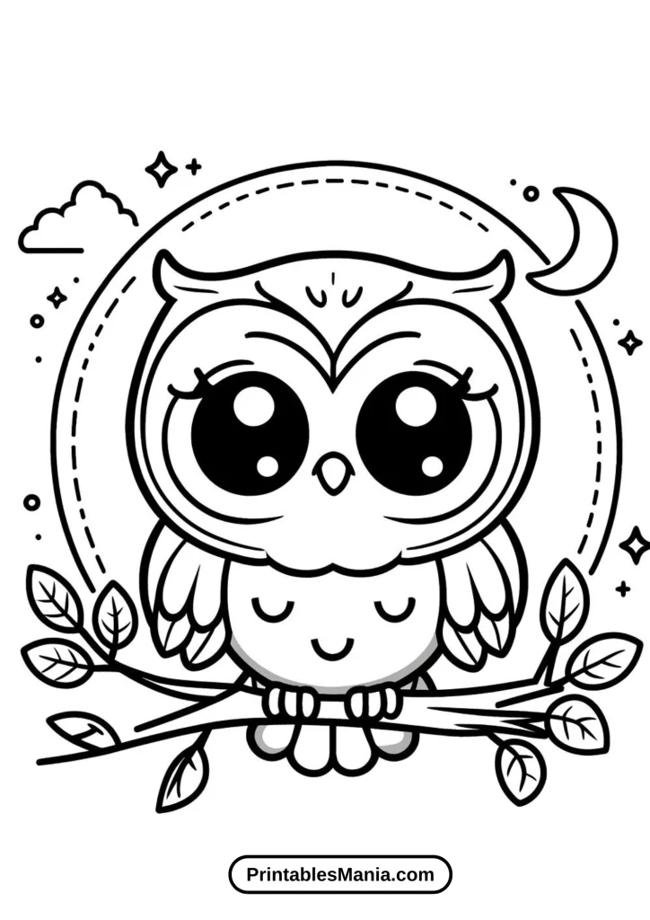 cute owl coloring pages printable