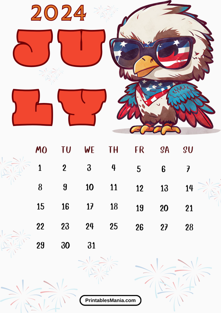 simple july 2024 calendar layout