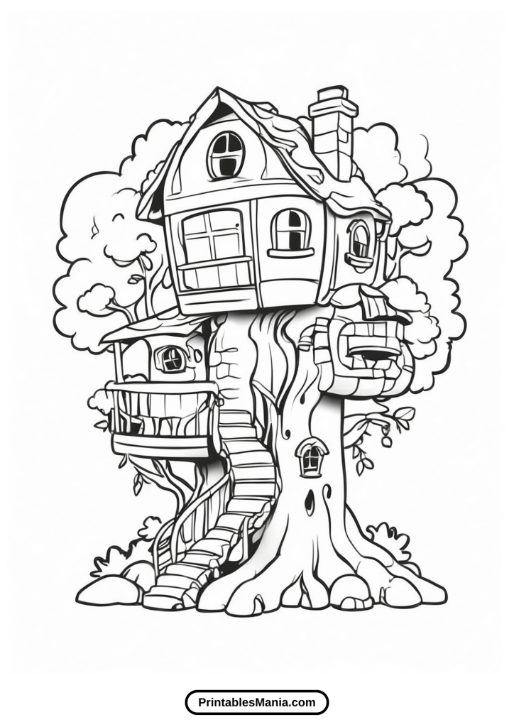 house coloring page pdf