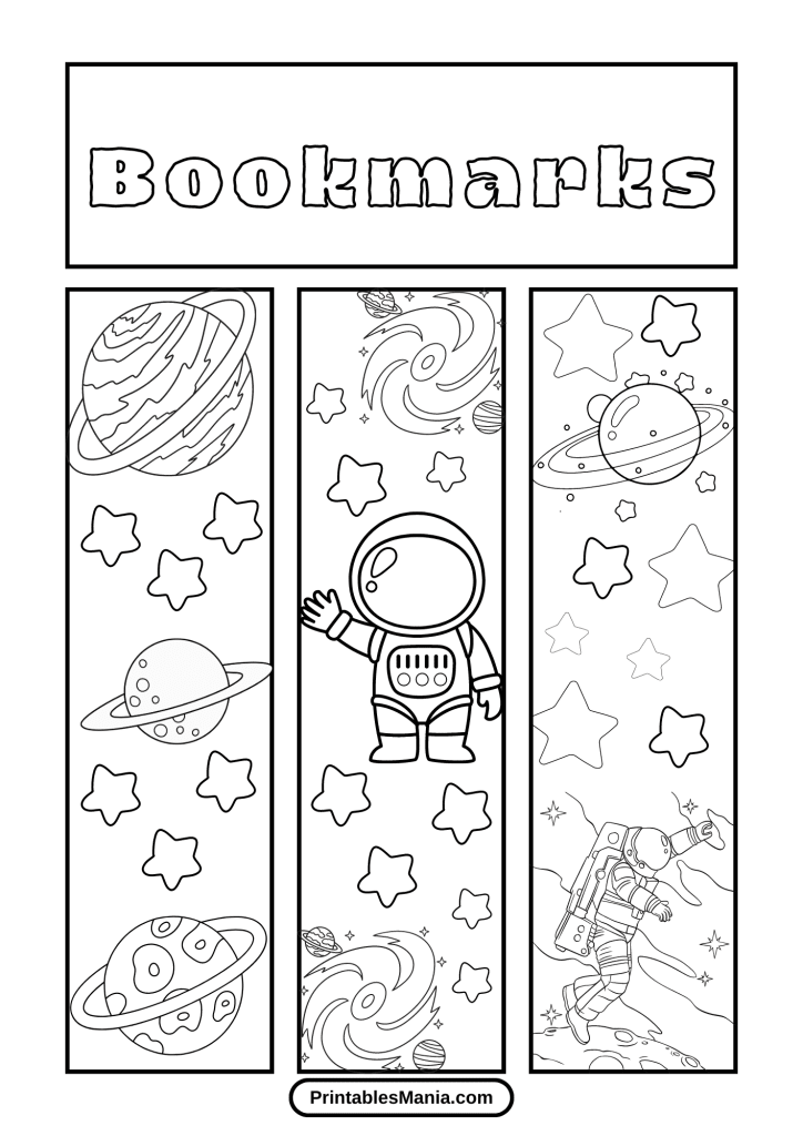 Fantasy Bookmarks Coloring Sheets For Kids