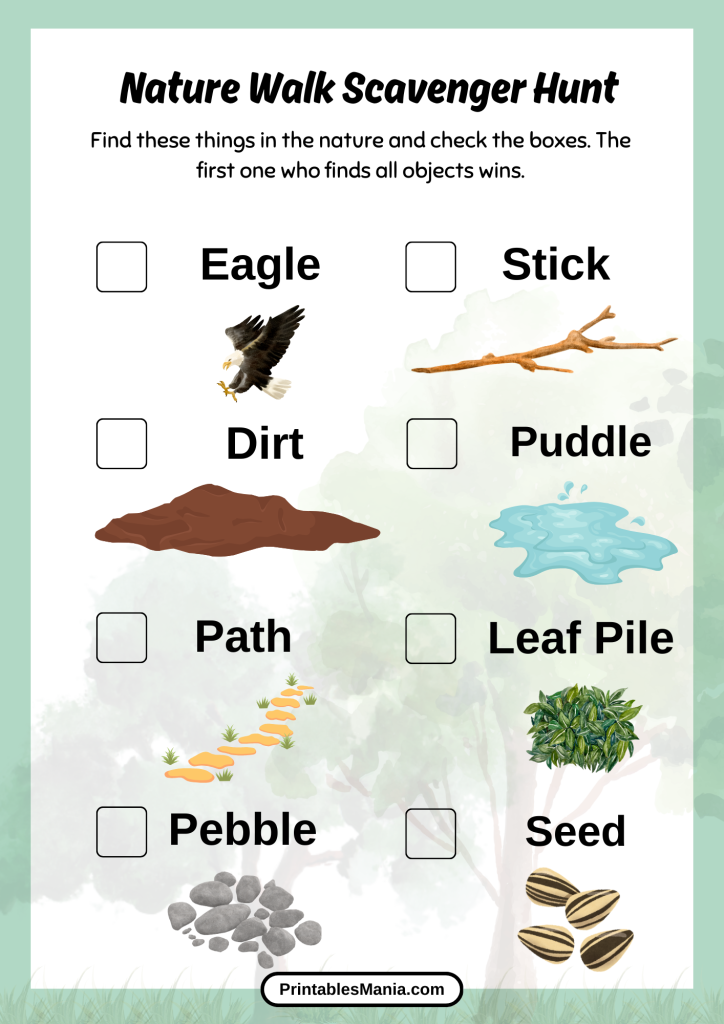 printable nature scavenger hunt pdf