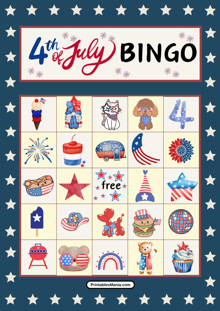 4th of july bingo