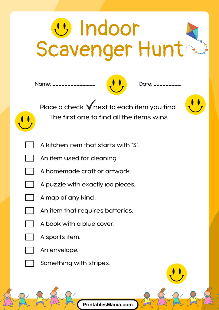 Free Scavenger Hunt Printables