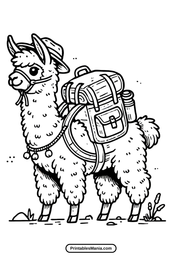 llama printable coloring pages