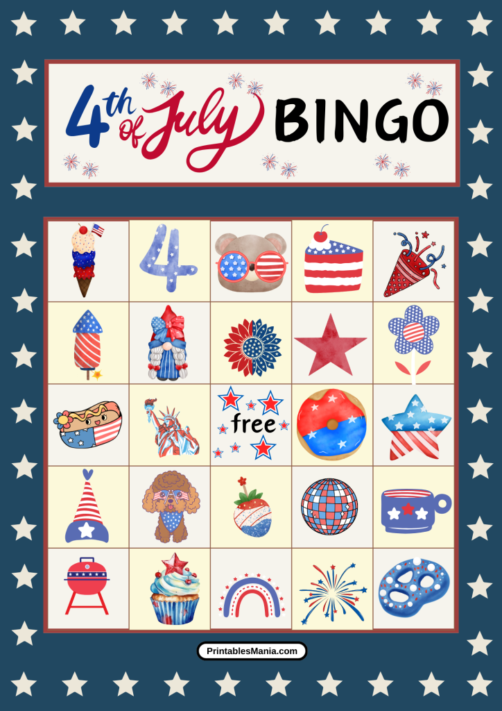 4th july bingo