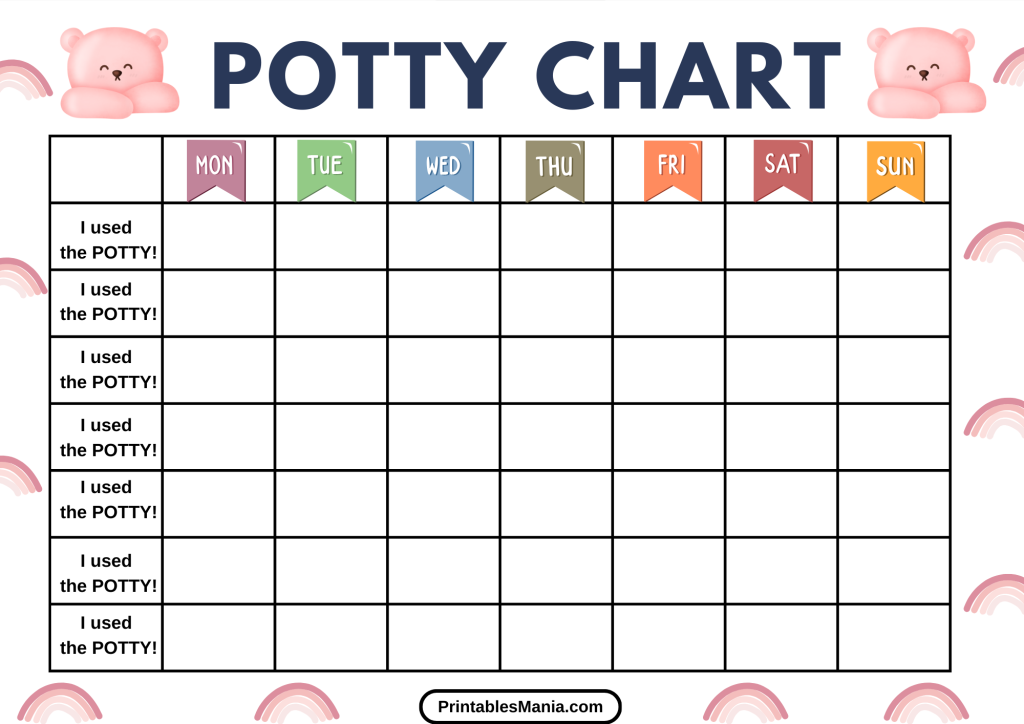 Easy-to-use Potty Training Chart