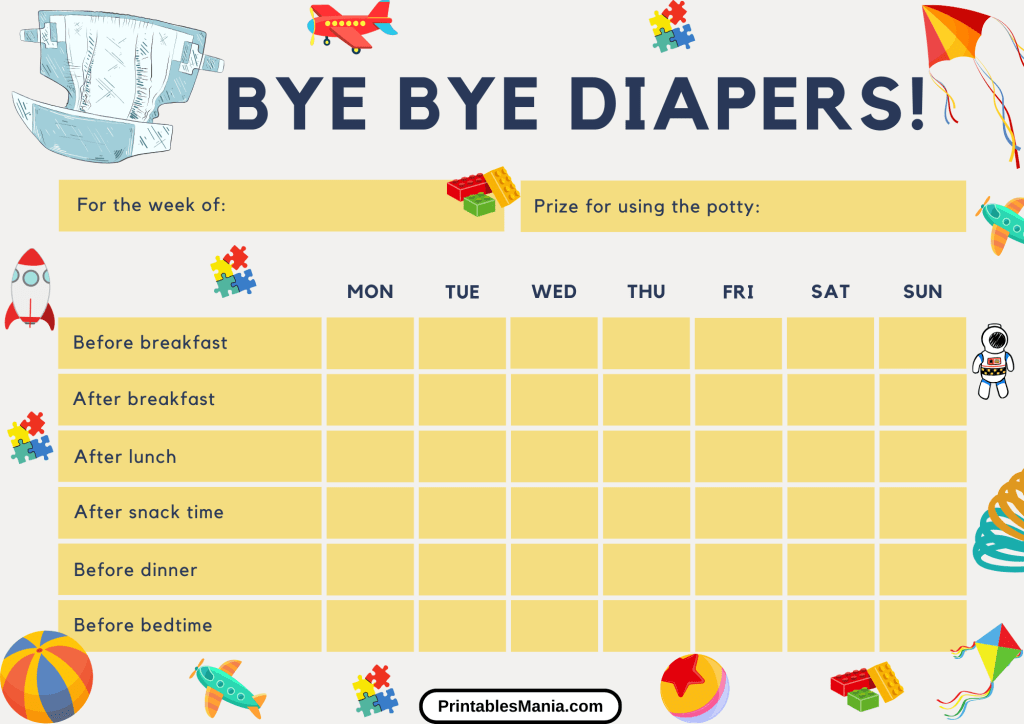 Creative Potty Chart For Kids