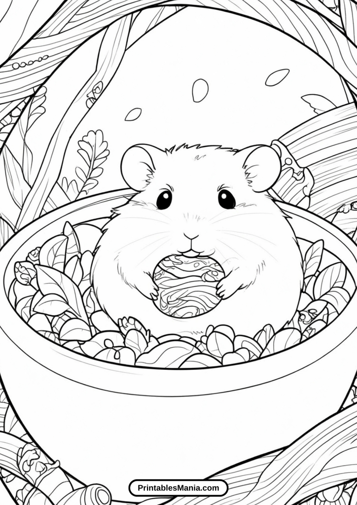 free hamster coloring pages