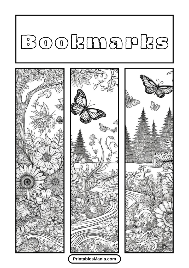 Detailed And Intricate Bookmarks Coloring Pages