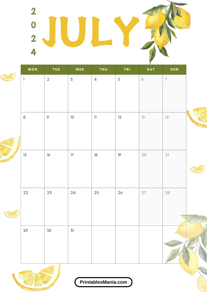 July 2024 Calendar Printable - Printables Mania