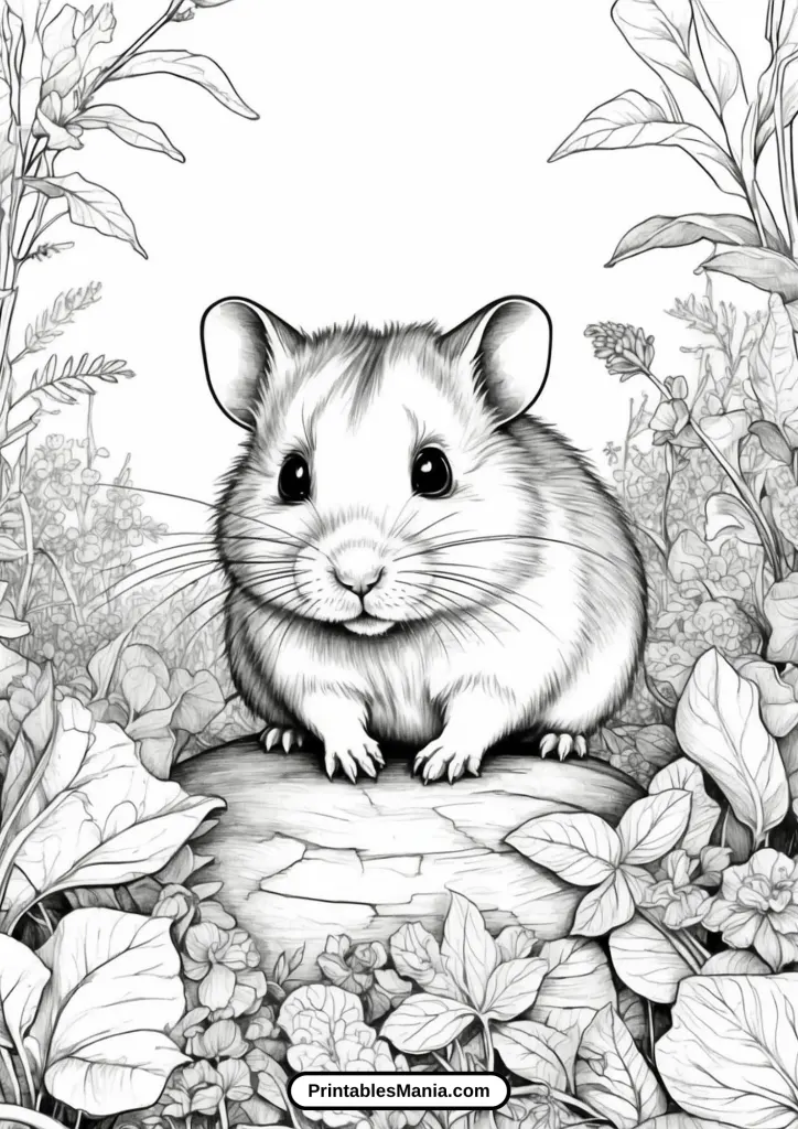 hamster coloring pages free printable