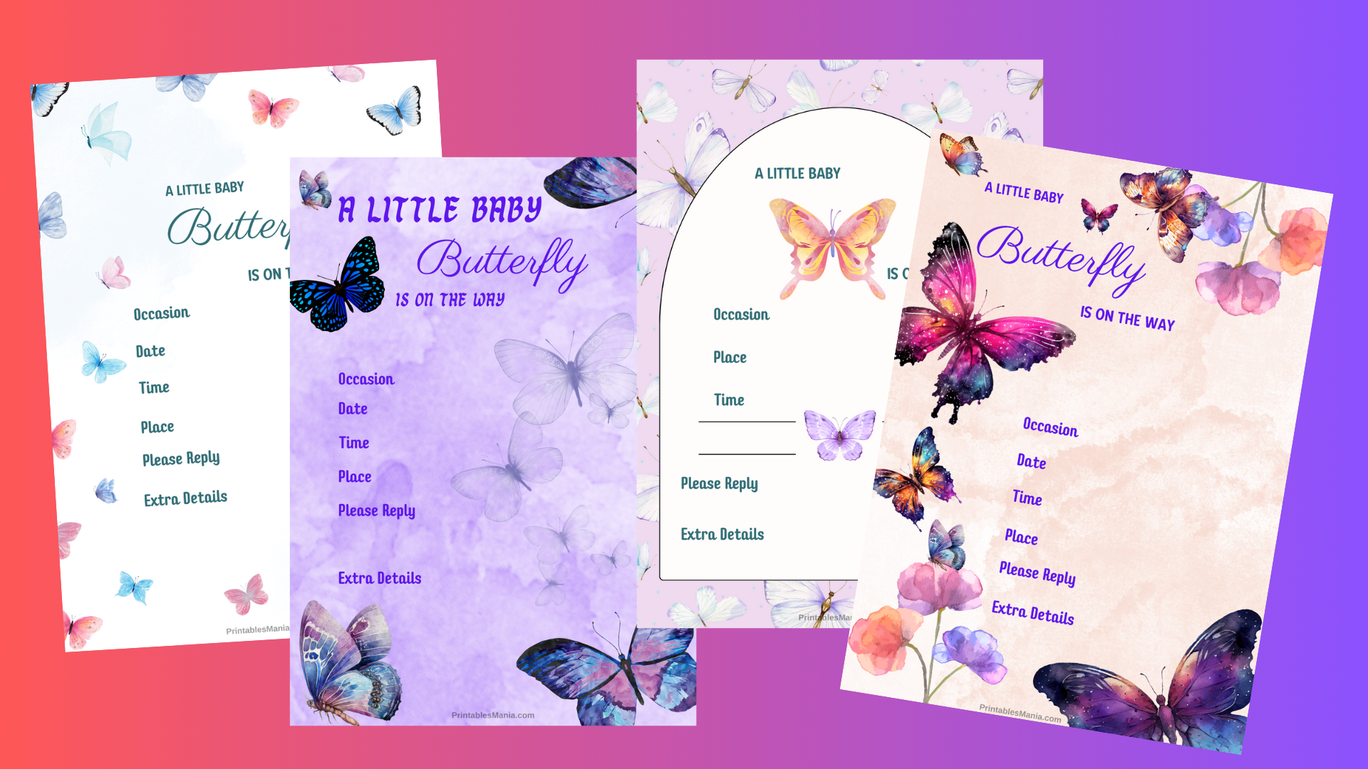 Butterfly Baby Shower Invitations Printable Free