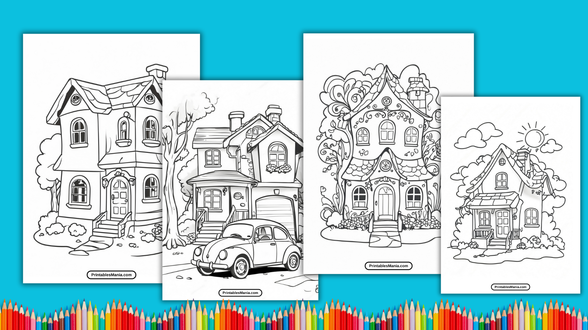 House Coloring Pages