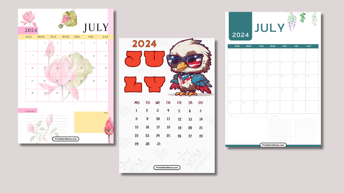 July 2024 Calendar Printable Printables Mania July 2024 Calendar Printable Printables Mania