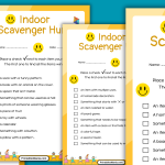 Indoor Scavenger Hunt For Kids