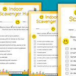 Indoor Scavenger Hunt For Kids