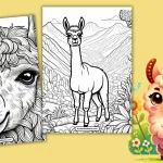 Llama Coloring Page