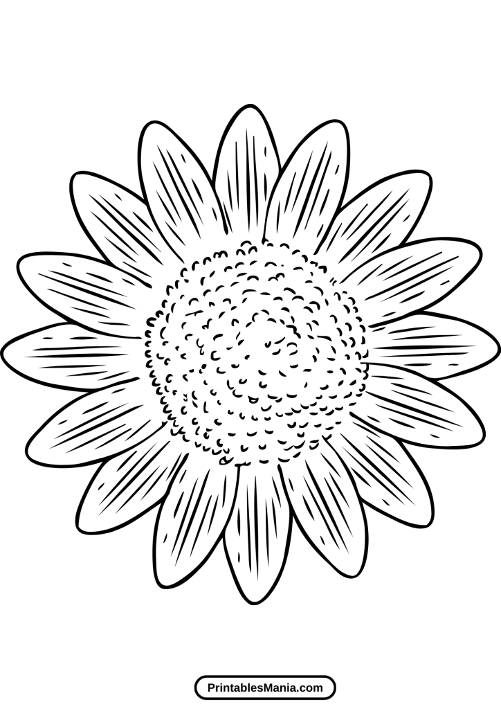 printable cut out sunflower template