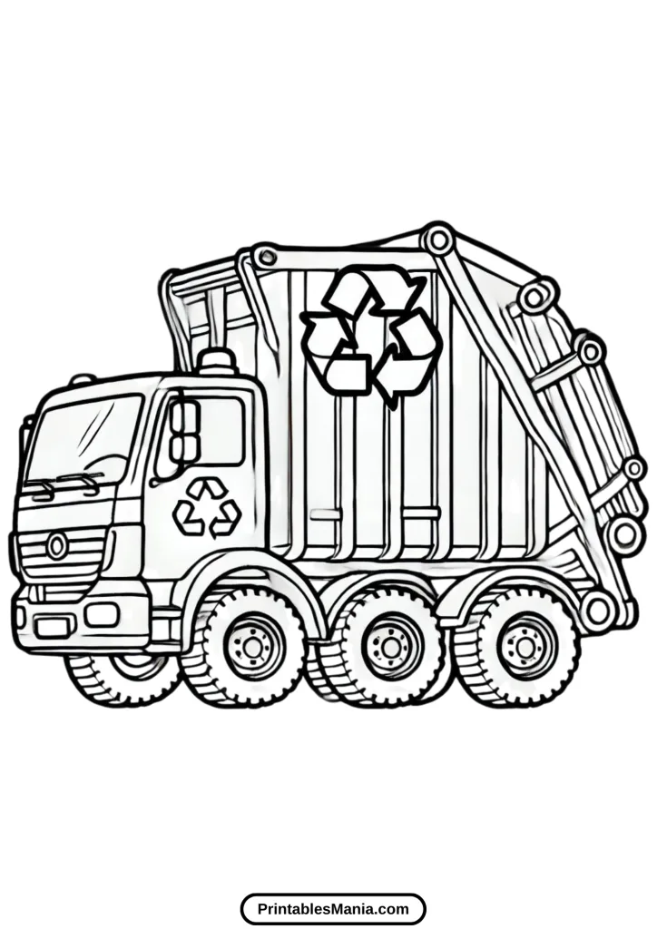 garbage truck coloring pages