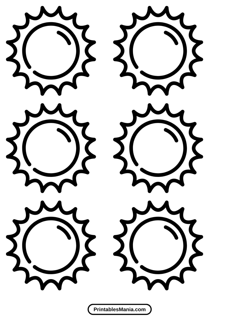 sun template to print