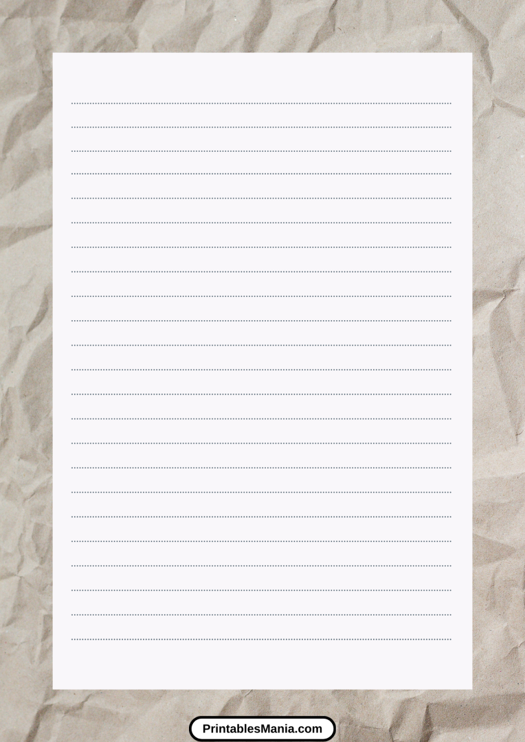 Lined Paper Printable PDF - Printables Mania