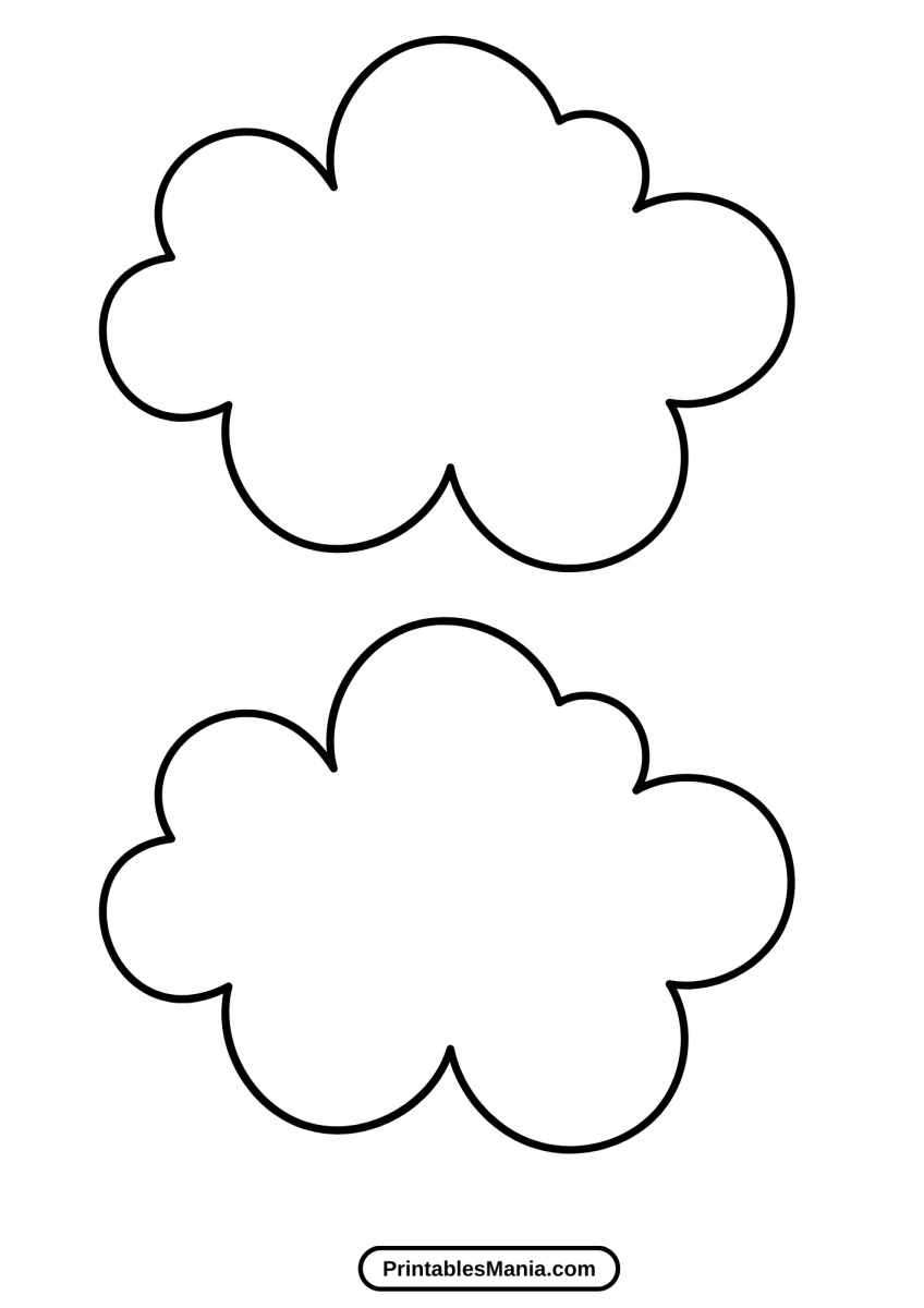 Cloud Printable Template Printables Mania