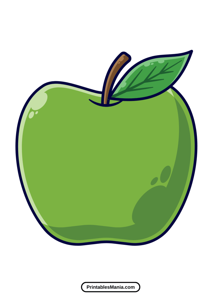 basic apple template printable for preschoolers