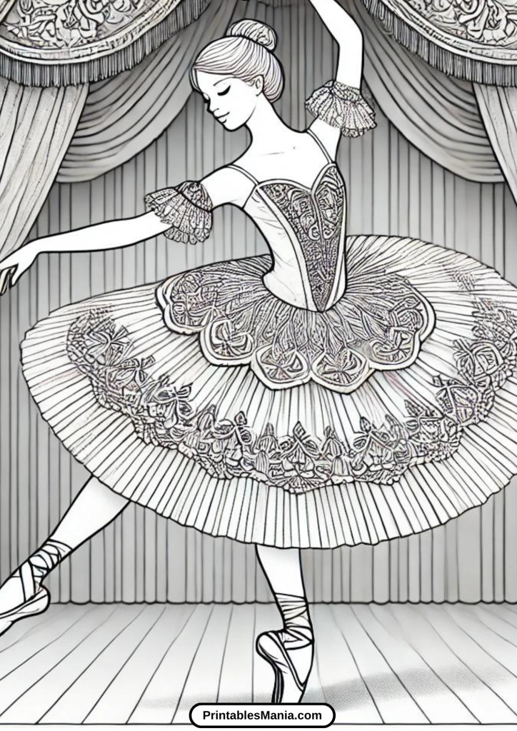 free printable ballerina coloring pages