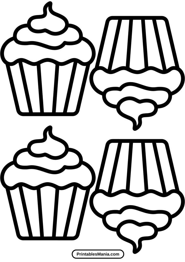 cupcake template for DIY decorations