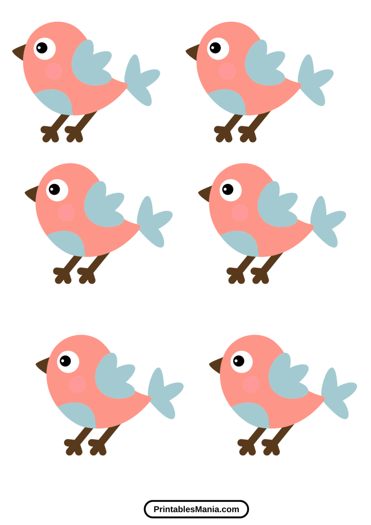 cute bird template printable