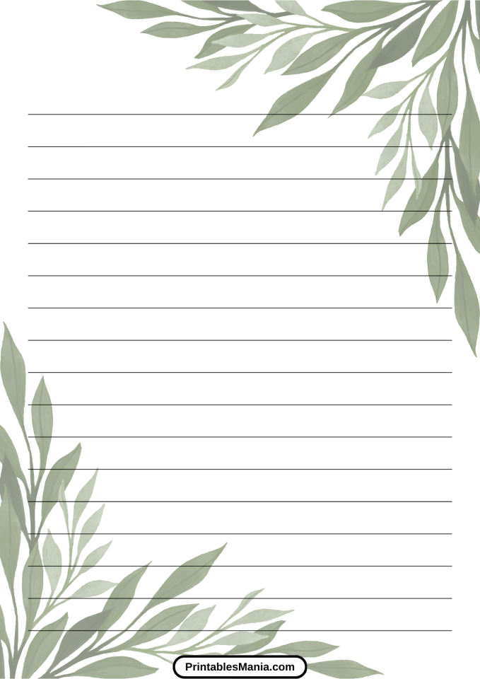 Lined Paper Printable PDF - Printables Mania